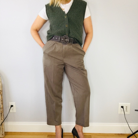 Vintage Pants - Vintage Briggs high waist slouchy heathered pants